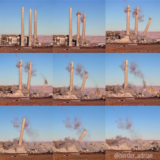 Navajo Generating Station blown up, December 2020!
Keywords: Big Mountain;navajo generating station;photo publiée par ©Tó Nizhóní Ání;centrale au charbon détruite 12-2020