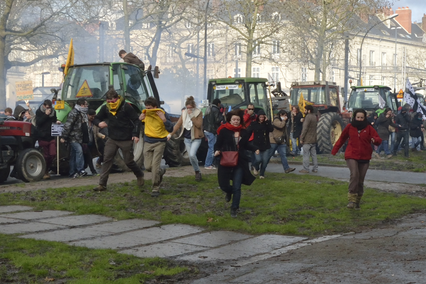 Manif 22-2-2014
première fuite éperdue devant les lacrymos
